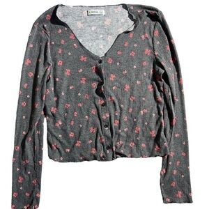 363-Grey and pink floral long sleeve top #floral #longsleeve #society212
Large